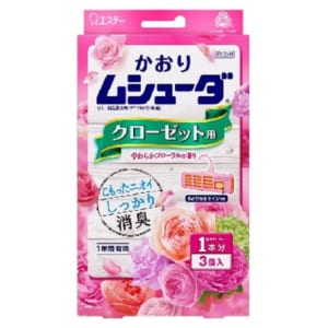 かおりムシューダ 1年間有効 クローゼット用 やわらかフローラルの香り 3個入