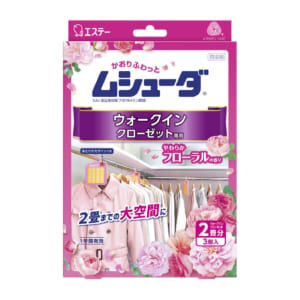 ムシューダ ウォークインクローゼット専用 3個入 やわらかフローラルの香り