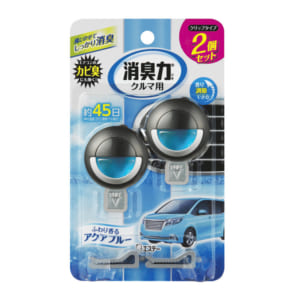 クルマの消臭力 クリップタイプ 2個セット アクアブルー