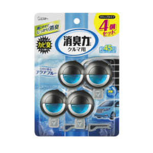 クルマの消臭力 クリップタイプ 4個セット アクアブルー
