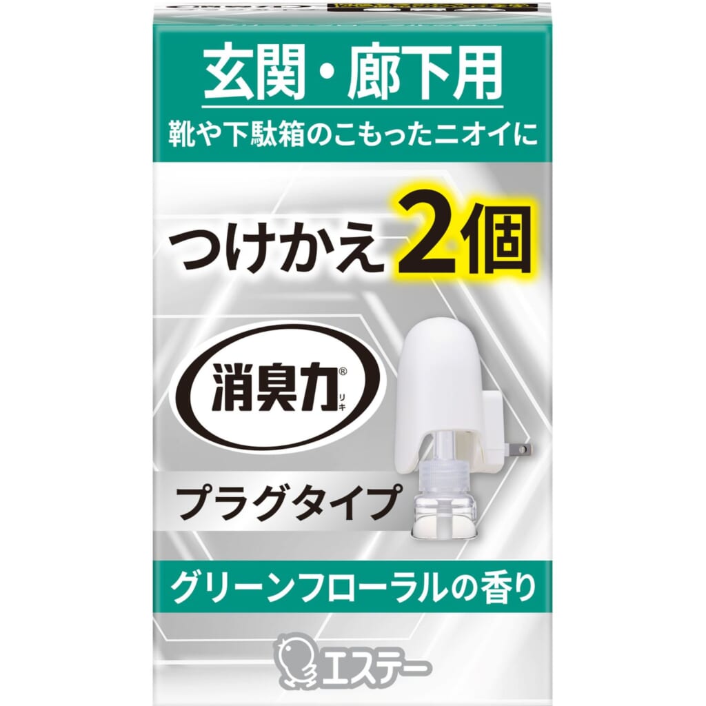 消臭力 プラグタイプ つけかえ2個セット 玄関・廊下用 グリーンフローラルの香り