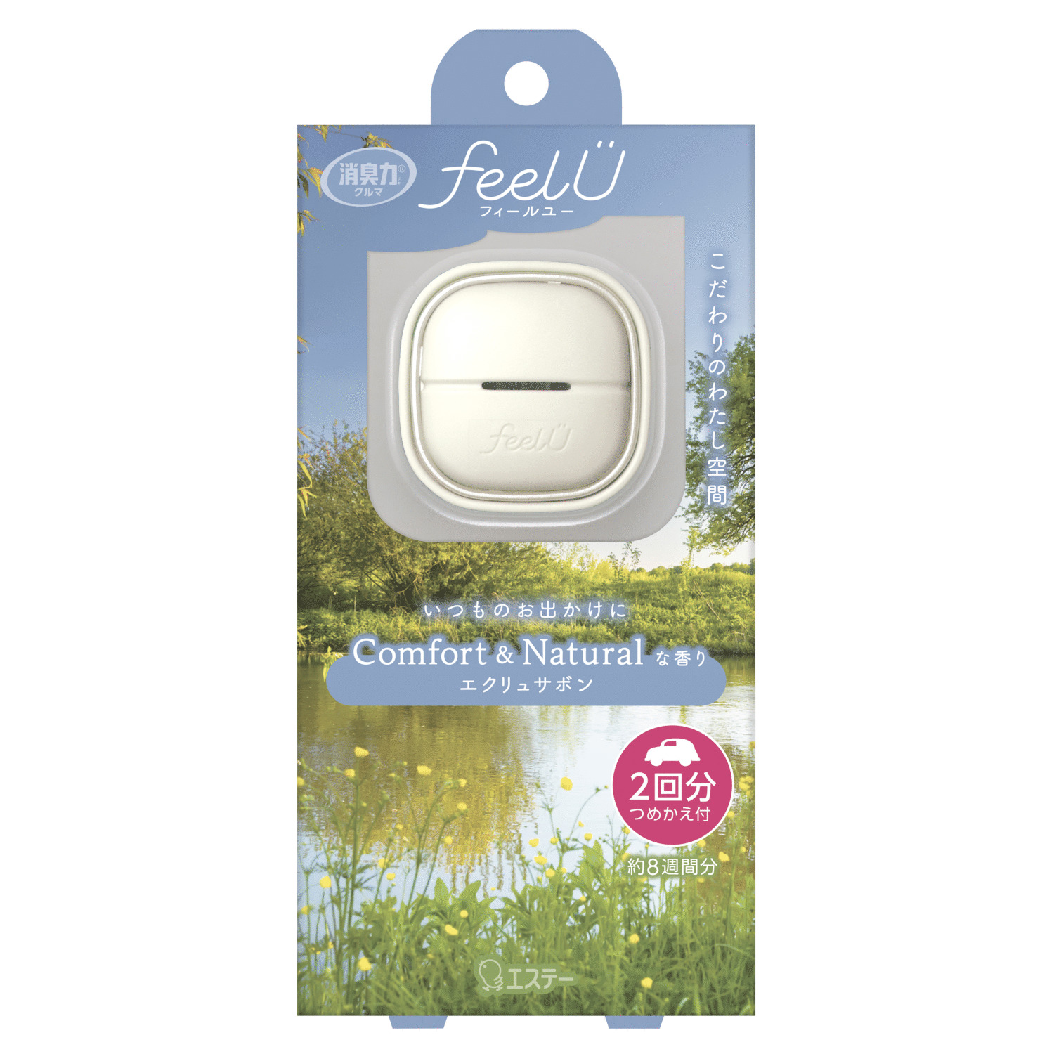 消臭力 クルマ用 feelU クリップタイプ 本体 エクリュサボン