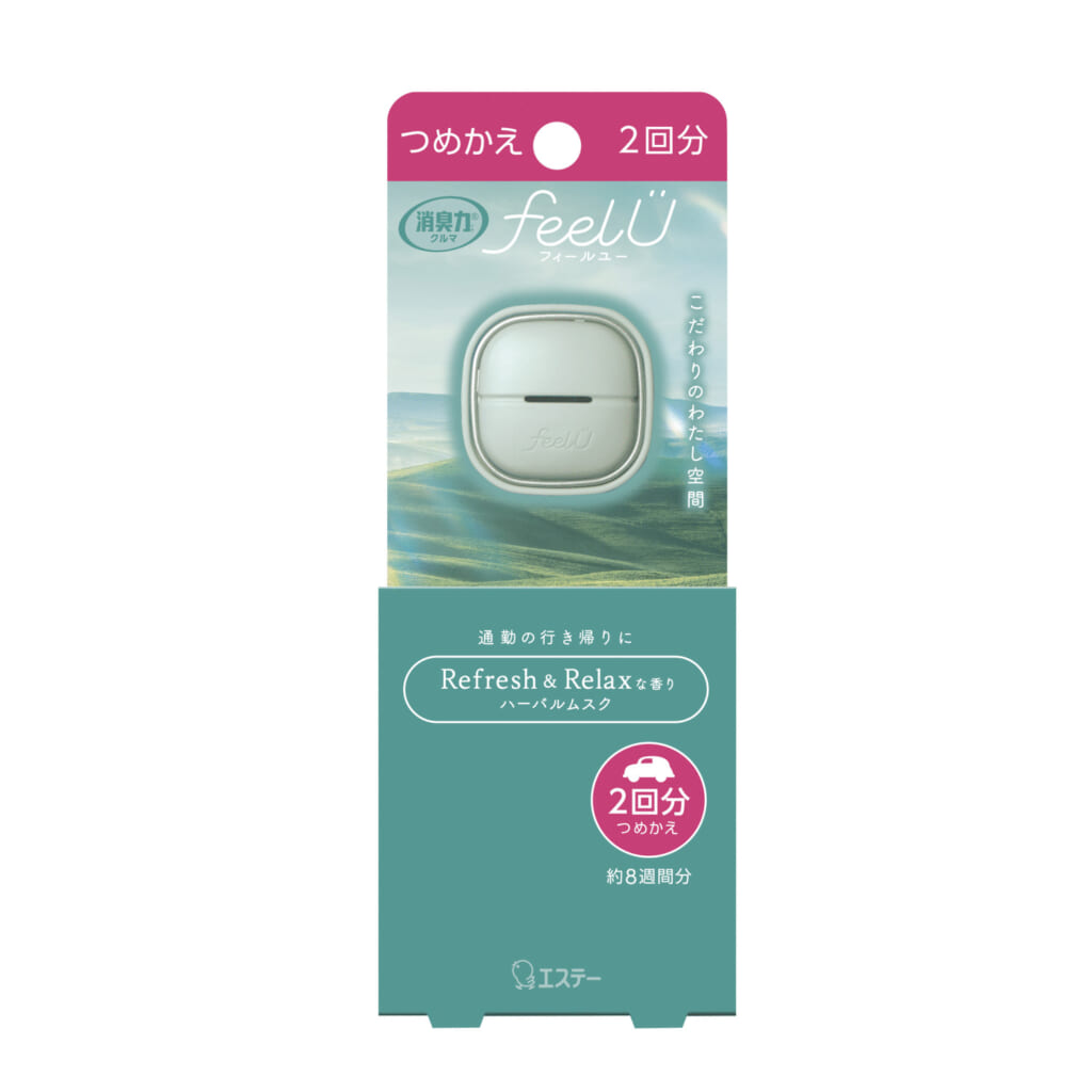 消臭力 クルマ用 feelU クリップタイプ つめかえ ハーバルムスク